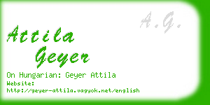 attila geyer business card